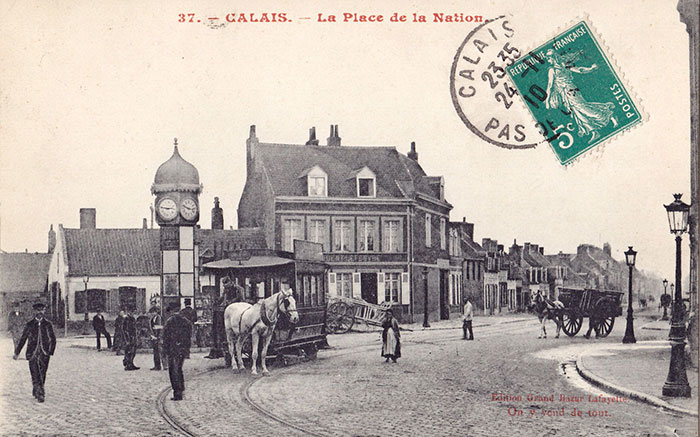 Tramway hippomobile place de la Nation - Calais