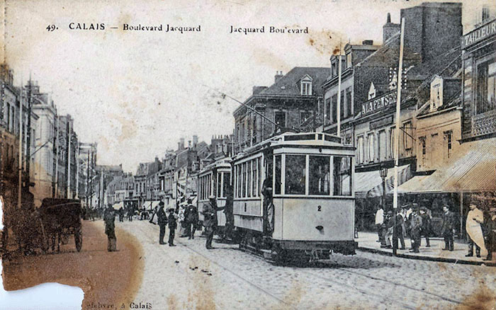 Tramway électrique Boulevard Jacquard - Calais