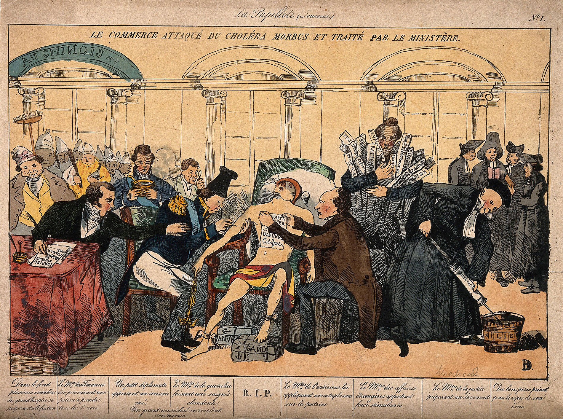 Illustration du journal La Papilotte en 1830