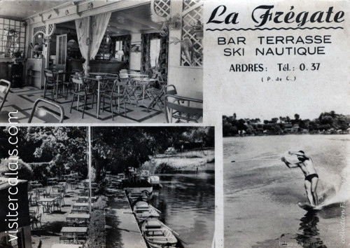 Carte publicitaire pour le restaurant la Frégate.