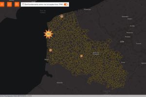 Carte générale des bombardements dans le département 62 Carte générale des bombardements dans le département 62