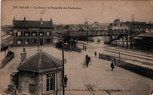 Le bureau d'octroi et la gare des Fontinettes