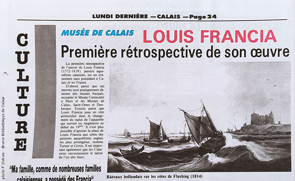 Annonce de la rétrospective dans le journal  Lundi Dernière