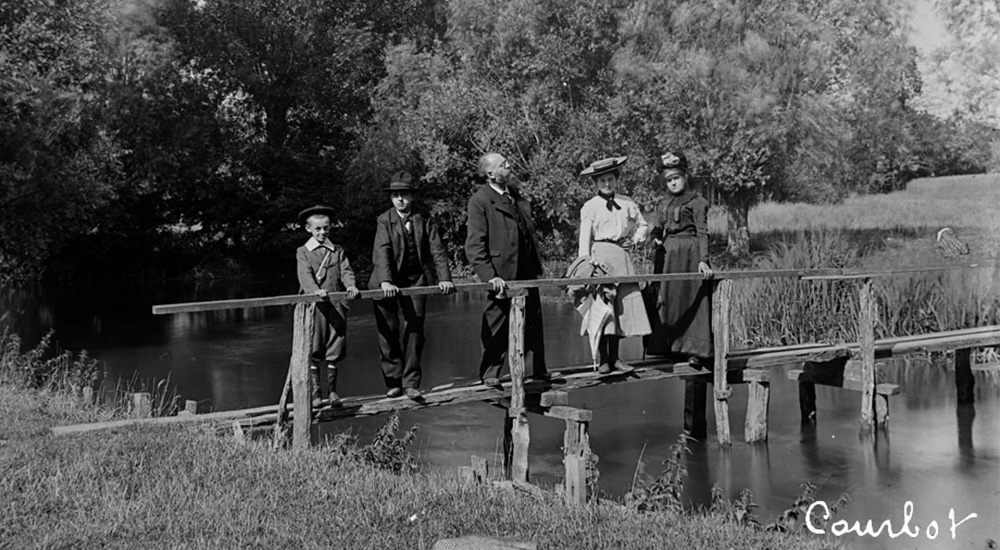 Promenade au marais de Guînes début 1900.