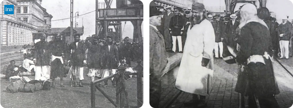 Les quais de la gare maritime de Calais en 1902.
